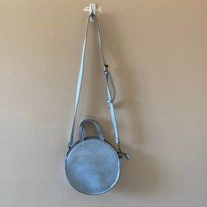 Street level Anthropologie blue alligator skin purse